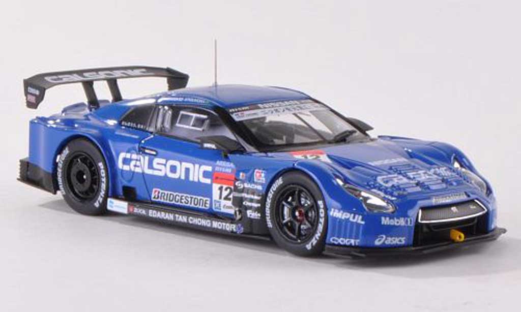 Nissan Skyline R35 1/43 Ebbro R35 GT-R No.12 Calsonic Impul Super GT500 2013 T.Matsuda/J.P.Oliveira modellino in miniatura