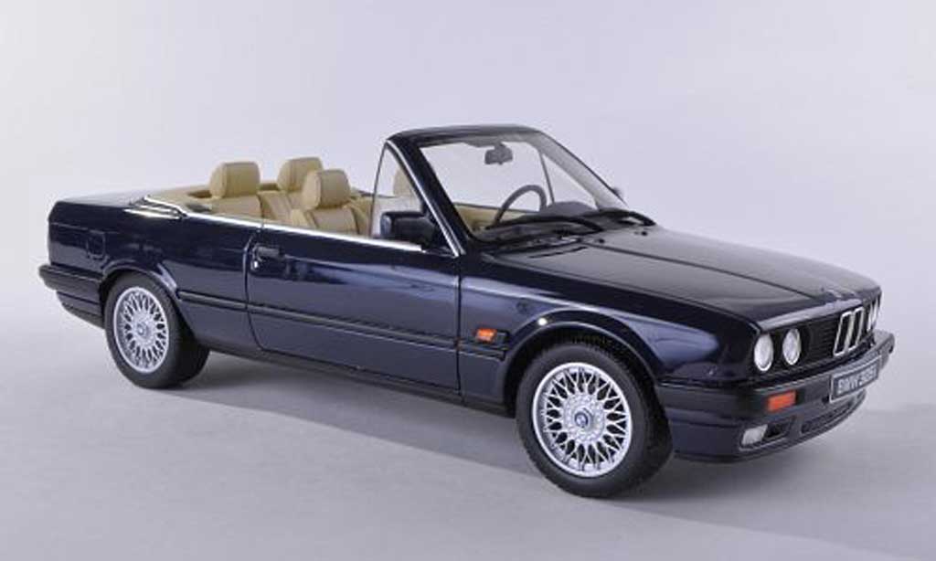 Bmw 325 E30 1/18 Ottomobile E30 i (E30) cabriolet nero-blu modellino in miniatura
