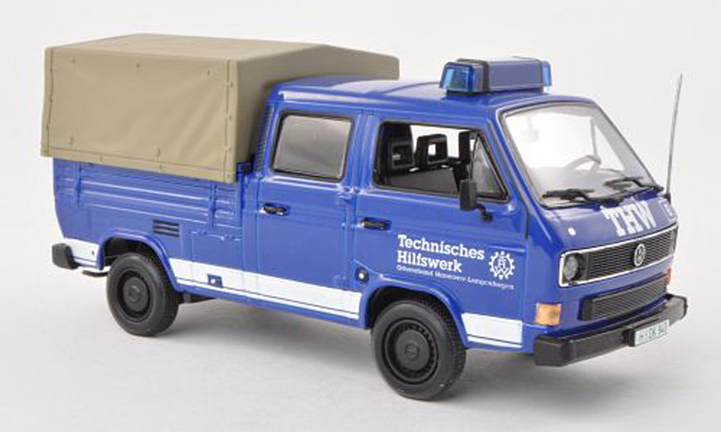 Volkswagen T3 1/43 Minichamps DoKa-Platform THW 1983 modellino in miniatura