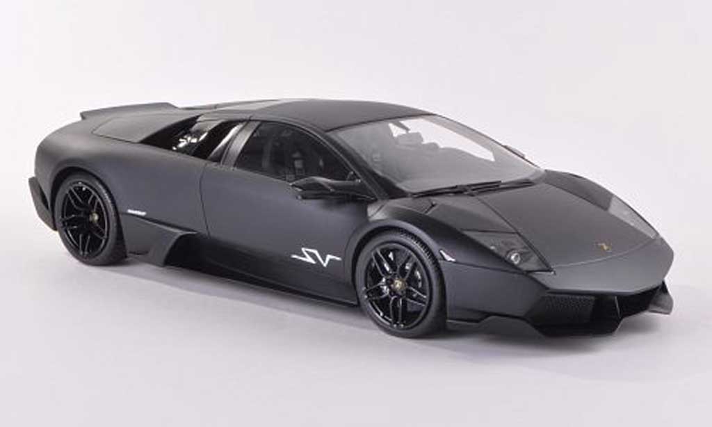Lamborghini Murcielago LP670 1/18 MR Collection LP670 4 SV Fixed Wing mattnero modellino in miniatura