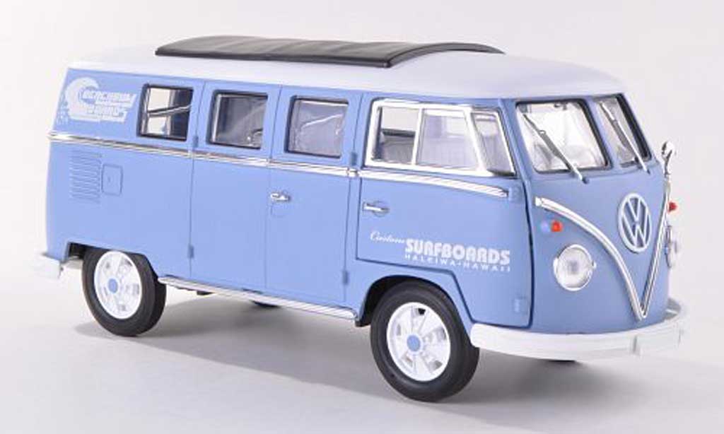 Volkswagen T1 1/18 Greenlight Kombi Custom Surfboards Hawaii 1962 modellino in miniatura