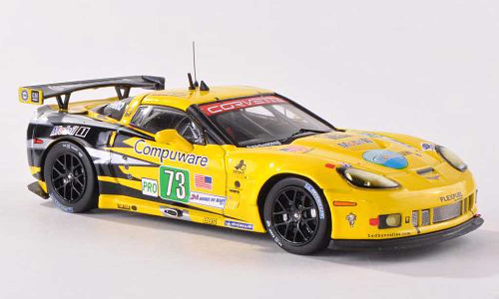 Chevrolet Corvette C6 1/43 IXO C6 ZR1 No.73 Team Chevy GTE PRO 24h Le Mans 2011 O.Beretta/T.Milner/A.Garcia modellino in miniatura