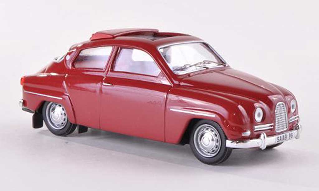 Saab 96 1/43 Skandinavisk rosso geoffnetes Faltdach 11 modellino in miniatura