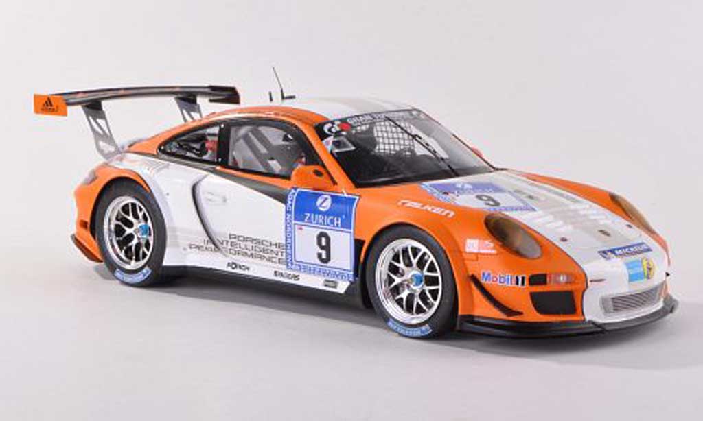 Porsche 997 GT3 1/18 Spark GT3 R hybrid No.9 Nurburgring Bergmeister/Holzer/Lietz/Ragginger 2010 modellino in miniatura