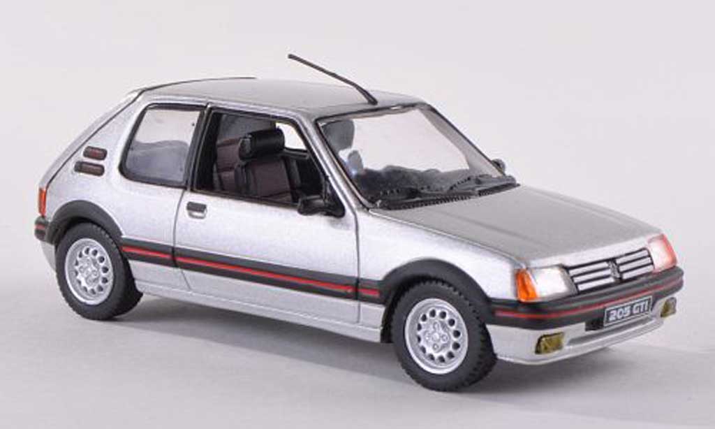Peugeot 205 GTI 1/43 Norev GTI 1.6 grigio modellino in miniatura
