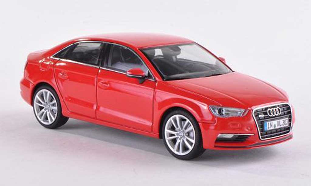 Audi A3 1/43 Herpa Limousine rosso 2013 modellino in miniatura
