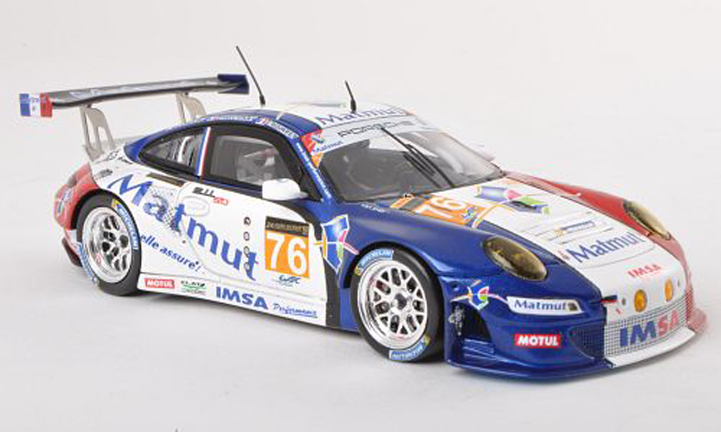 Porsche 997 GT3 RSR 1/43 Spark GT3 RSR 2013 No.76 Imsa Performance Matmut 24h Le Mans C.Bourret/R.Narac/J.K.Vernay modellino in miniatura