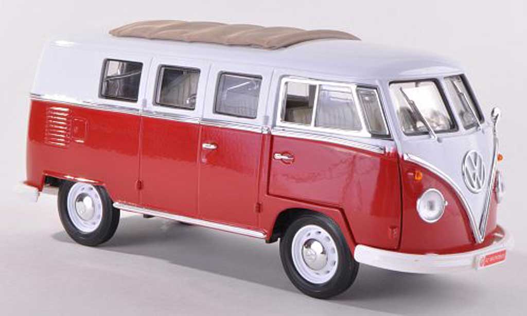 Volkswagen T1 1/43 Motor City Classics Samba Coca-Cola rosso/bianco 1962 modellino in miniatura
