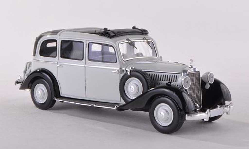 Mercedes CLA D 1/43 Esval Models 260 D Pullmann Landaulet clair-grigio/nero ouvert 1936 modellino in miniatura