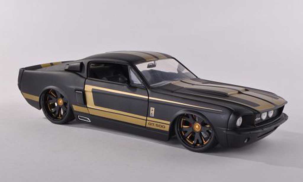 Shelby GT 500 1/18 Jada Toys nero dore 1967 modellino in miniatura