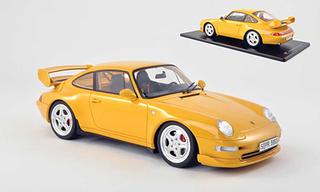Porsche 993 RS 1/18 GT Spirit Carrera RS Clubsport giallo modellino in miniatura
