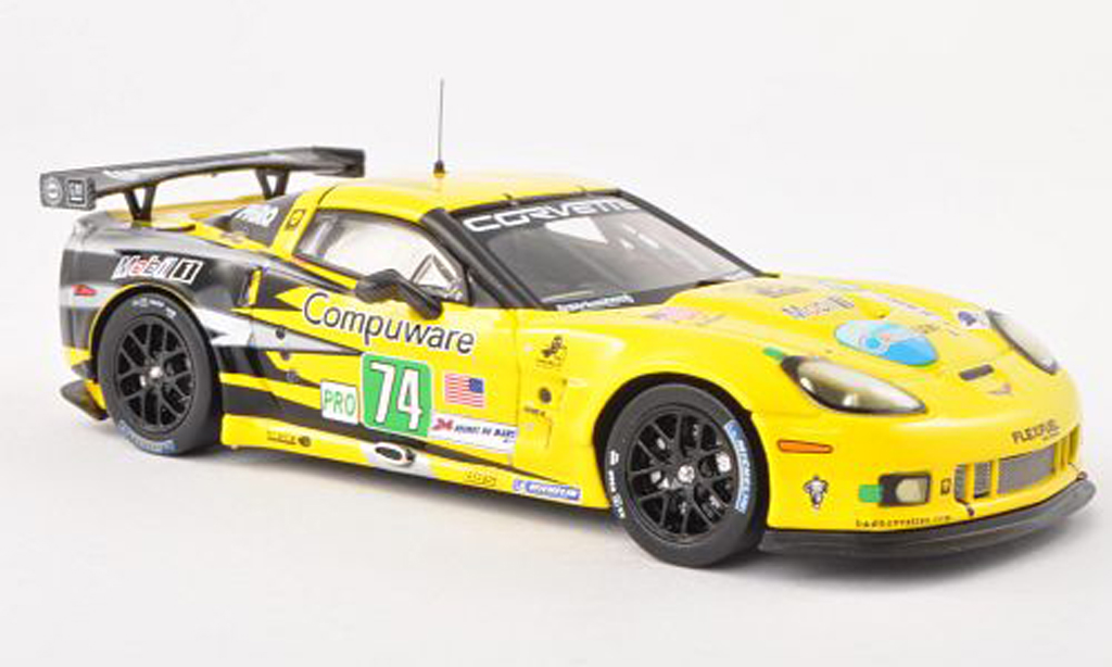 Chevrolet Corvette C6 1/43 IXO C6 ZR1 No.74 24h Le Mans 2011 O.Garvin/J.Magnussen/R.Westbrook modellino in miniatura