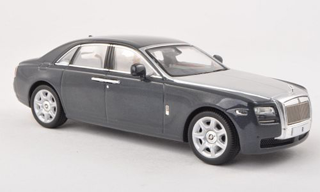 Rolls Royce Ghost 1/43 IXO nero-grigio/grigio RHD 2009 modellino in miniatura