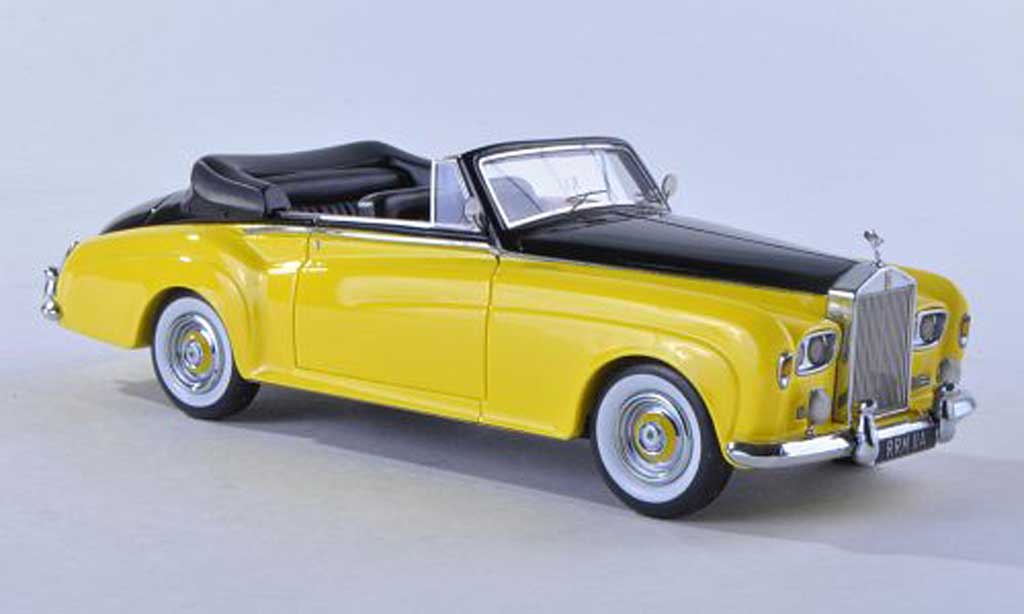 Rolls Royce Silver Cloud 1/43 Matrix III DHC Mulliner giallo/nero RHD modellino in miniatura
