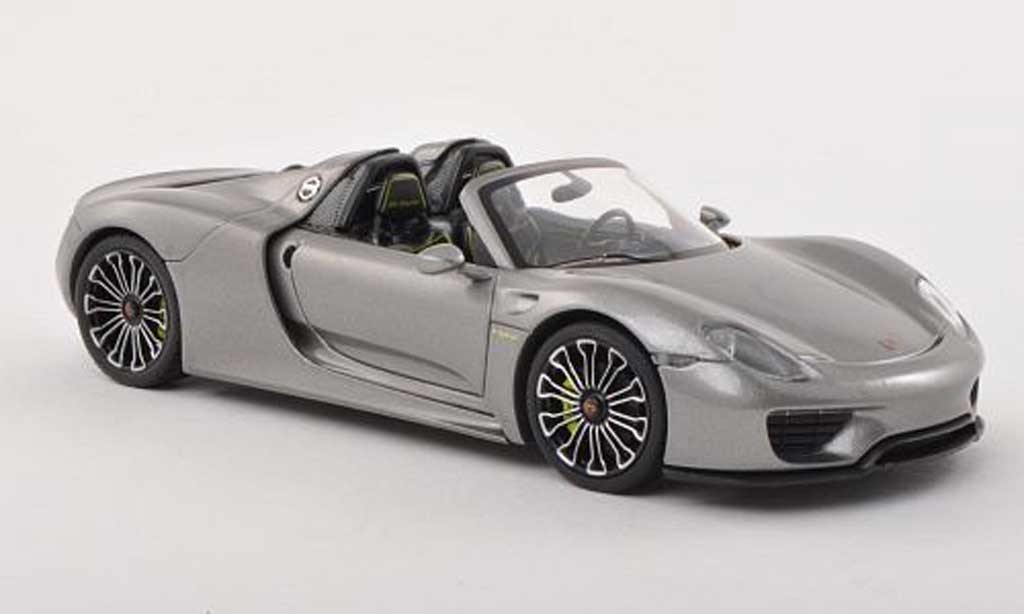 Porsche 918 2013 1/43 Minichamps 2013 Spyder grigio exposition internationale d' automobile modellino in miniatura