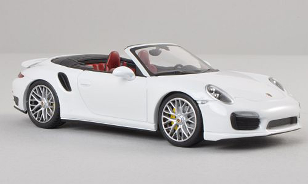 Porsche 991 Turbo S 1/43 Minichamps Turbo S cabriolet bianco 2013 modellino in miniatura