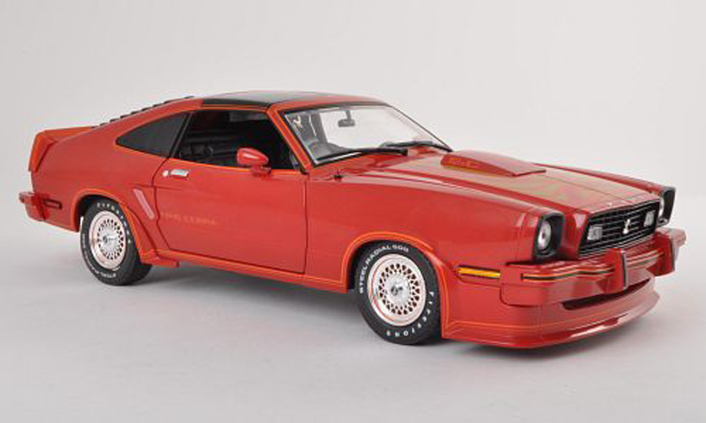Ford Mustang 1978 1/18 Greenlight 1978 II King Cobra rosso/grigio modellino in miniatura