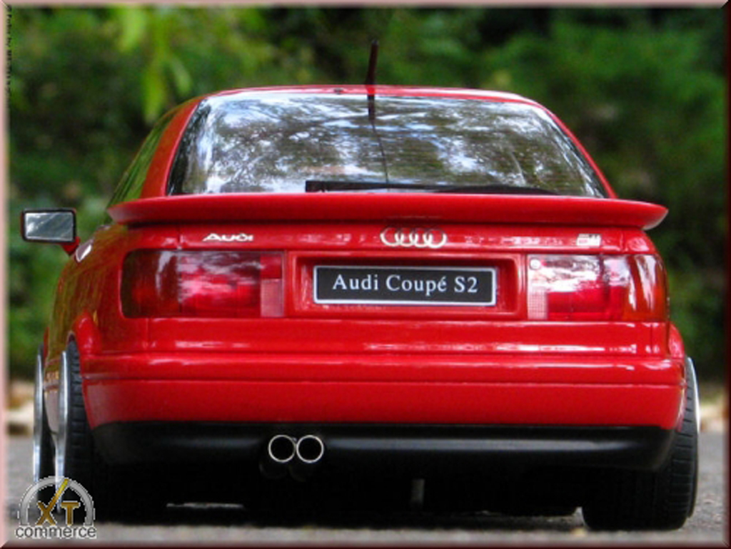 Audi S2 1/18 Ottomobile rosso jantes BBS 18 pouces tuning modellino in miniatura