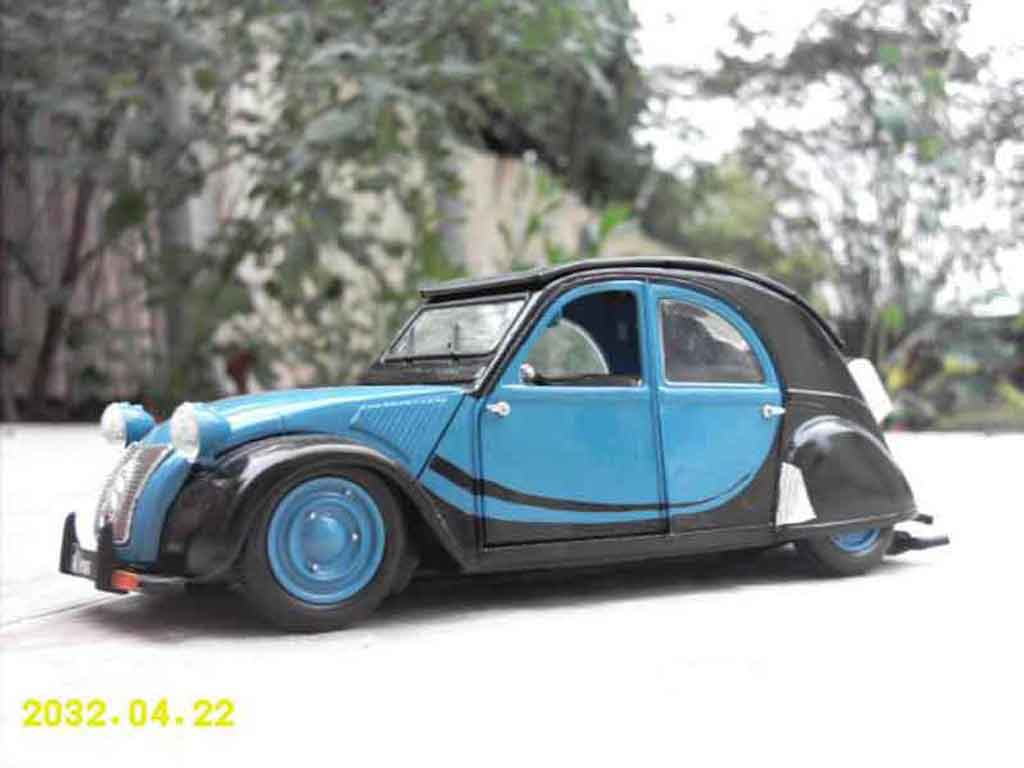 Citroen 2CV 1/18 Maisto old school tuning modellino in miniatura