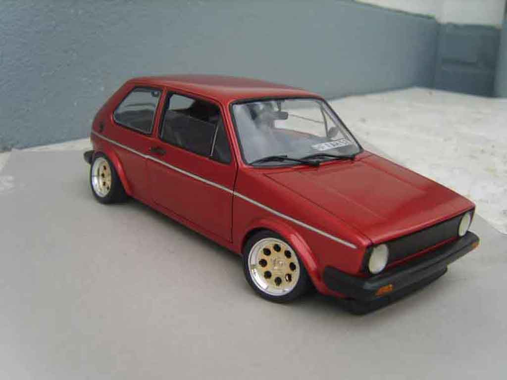 Volkswagen Golf 1 GTI 1/18 Solido rouge 1 GTI mk1 1982 grands feux modellino in miniatura