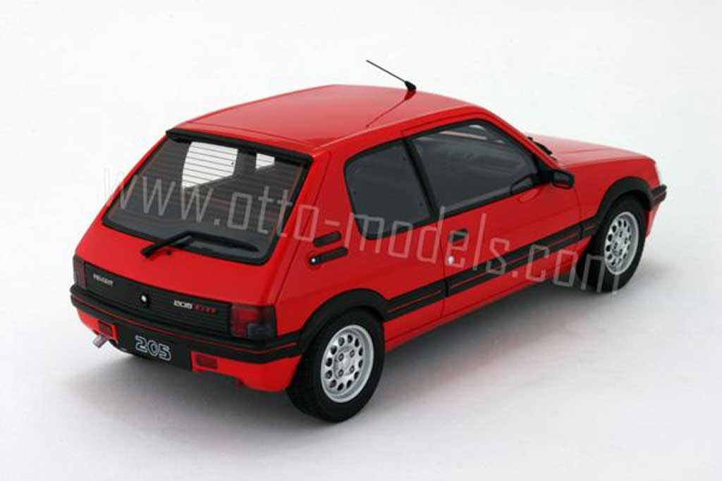 Peugeot 205 GTI 1/18 Ottomobile GTI 1.6 rosso vallelunga 1991 phase 2 modellino in miniatura