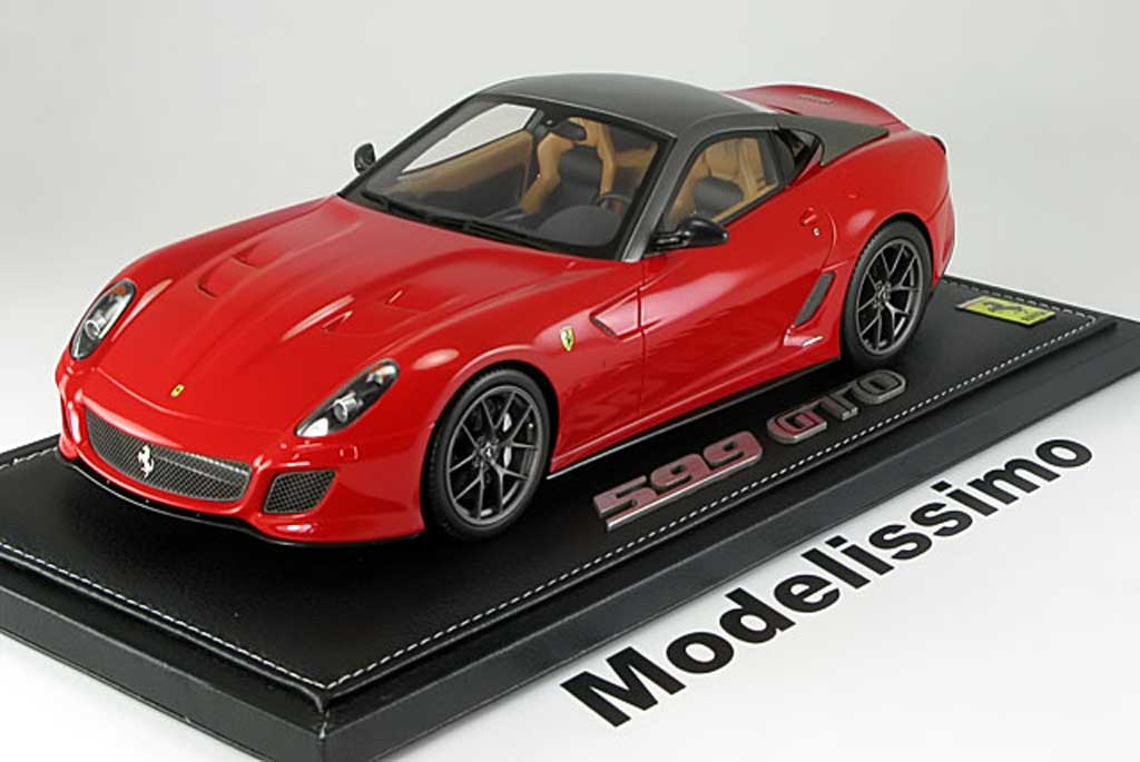 Ferrari 599 GTO 1/18 BBR Models GTO 2008 rosso anthracite modellino in miniatura