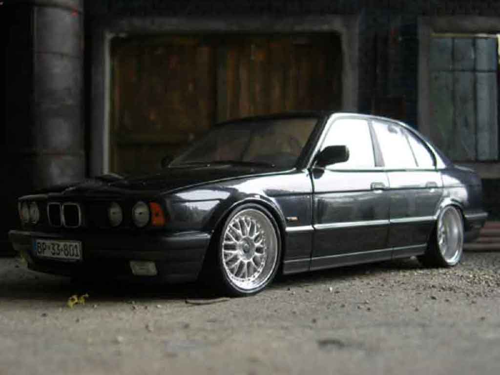 Bmw 535 1988 1/18 Minichamps 1988 i nero jantes bbs bords larges