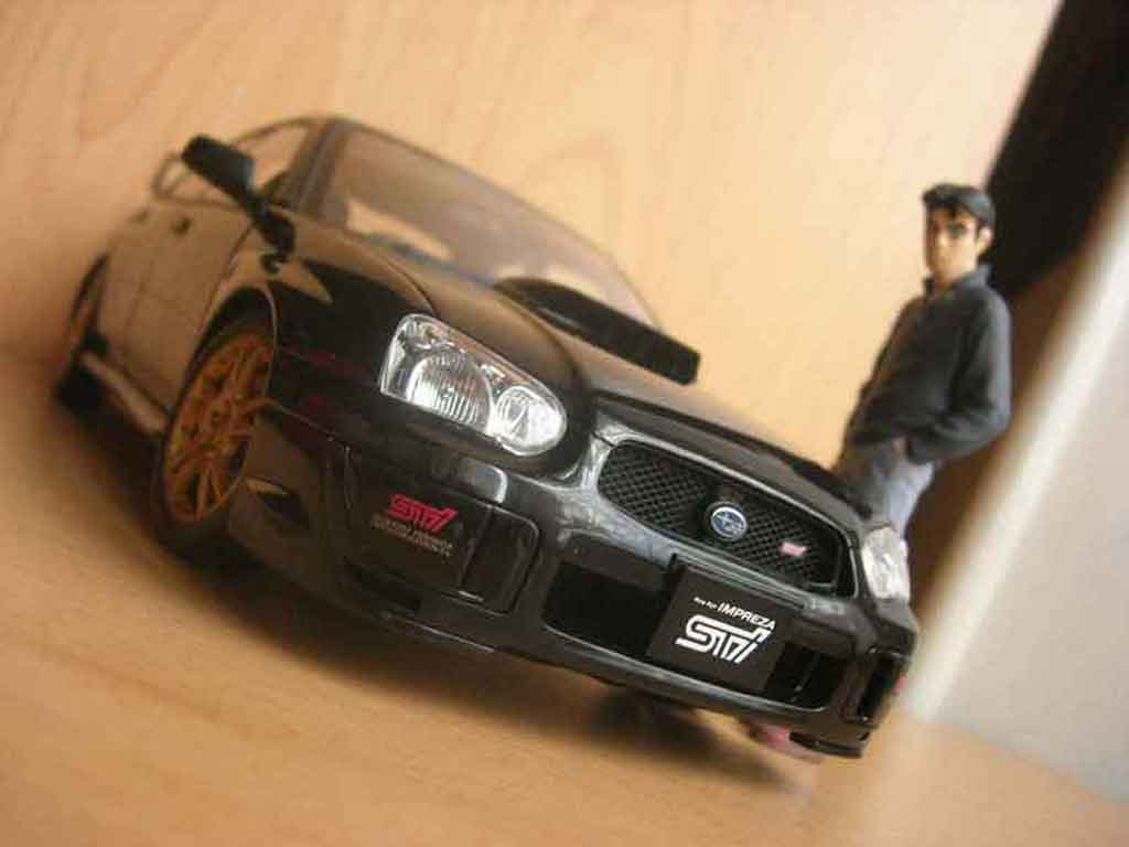 Subaru Impreza WRX 1/18 Autoart STI WRX 2003 nero modellino in miniatura