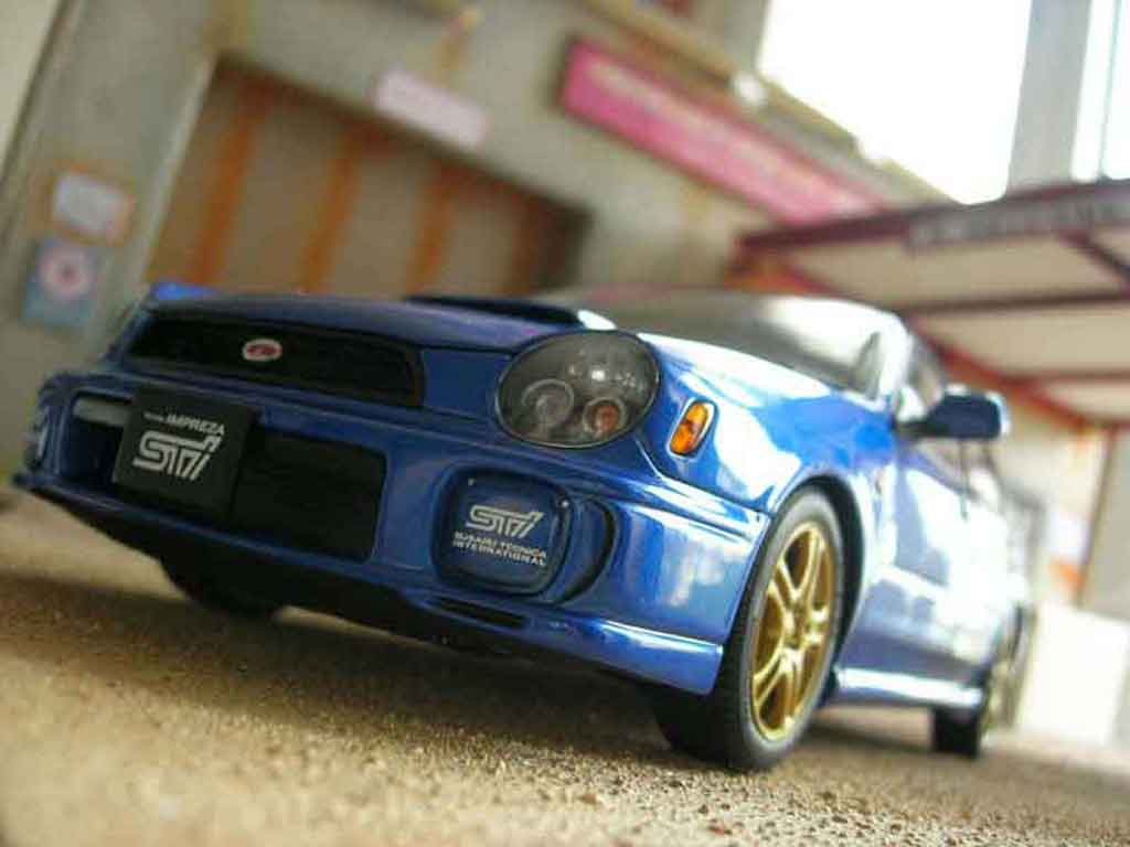 Subaru Impreza WRX Wagon 1/18 Autoart WRX Wagon sti blu modellino in miniatura