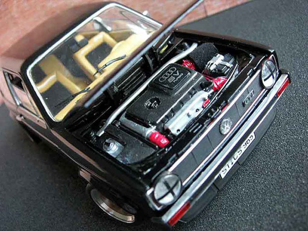 Volkswagen Golf 1 GTI 1/18 Solido German Look 1 GTI swap moteur audi tt nero modellino in miniatura