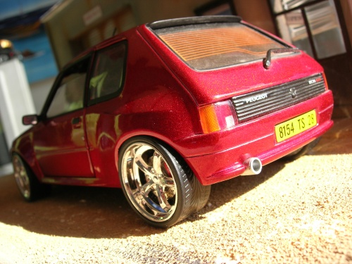 Peugeot 205 GTI 1/18 Solido Dimma GTI rosso tuning modellino in miniatura