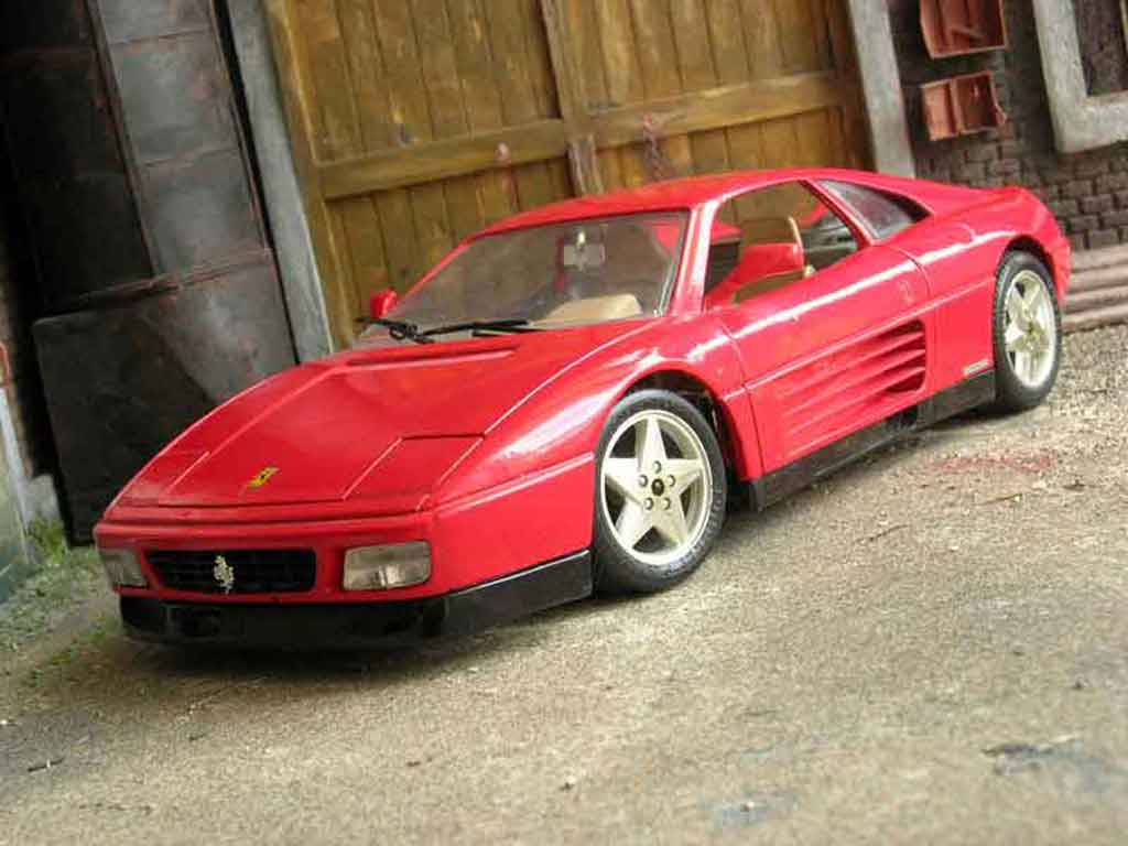 Ferrari 348 TB 1/18 Burago TB rosso modellino in miniatura