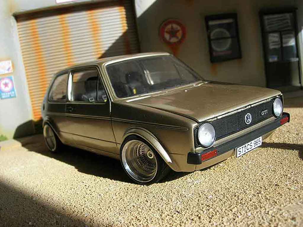 Volkswagen Golf 1 GTI 1/18 Solido 1 GTI german look swap moteur audi tt jantes bords larges modellino in miniatura