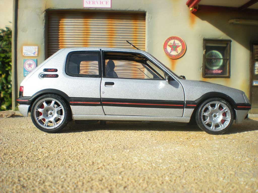 Peugeot 205 GTI 1/18 Solido GTI TCT grigio futura jantes PTS tuning modellino in miniatura