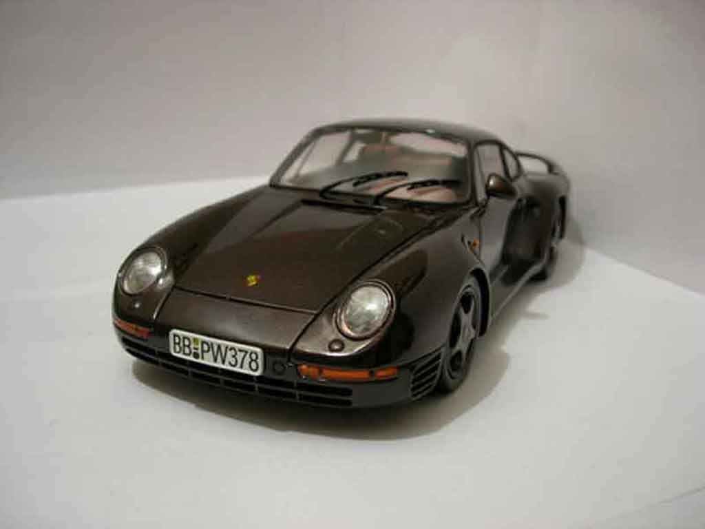 Porsche 959 1985 1/18 Motorbox 1985 marronee modellino in miniatura