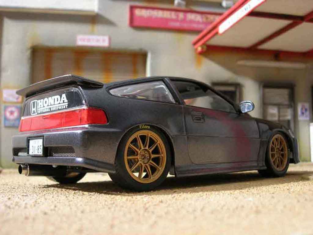 Honda CRX 1/18 Hot Wheels jdm grigio tuning modellino in miniatura