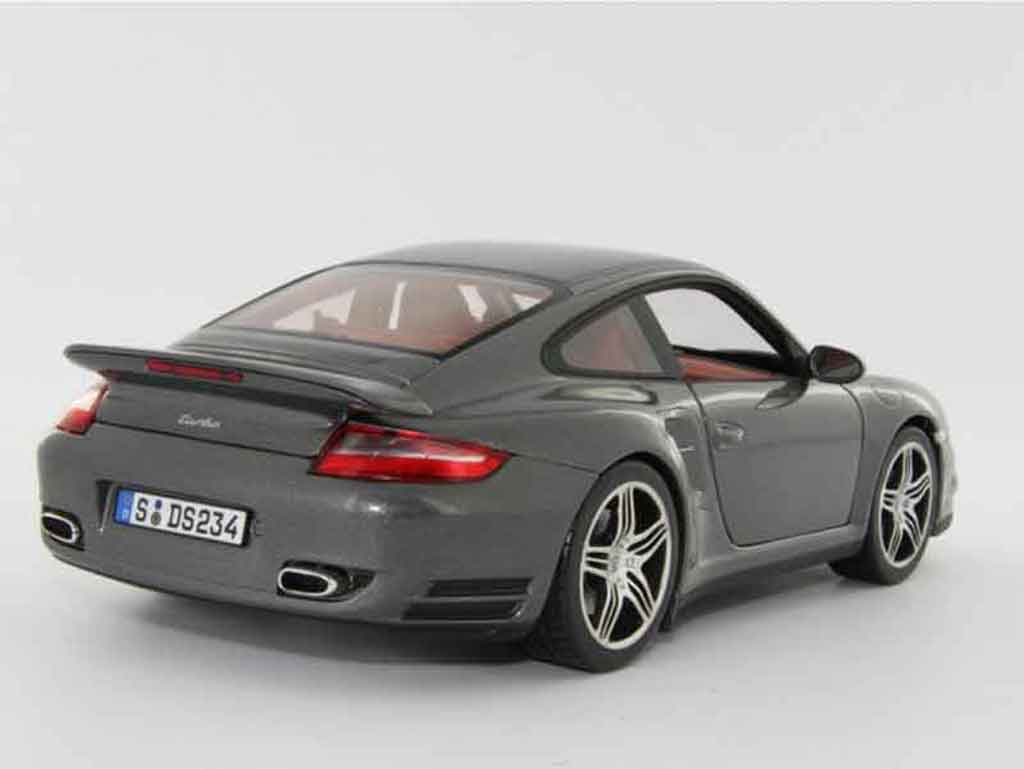 Porsche 997 Turbo 1/18 Norev Turbo grigio modellino in miniatura