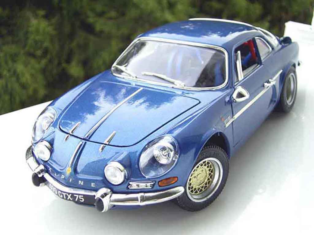 Alpine A110 1/18 Burago blu jantes bbs tuning modellino in miniatura