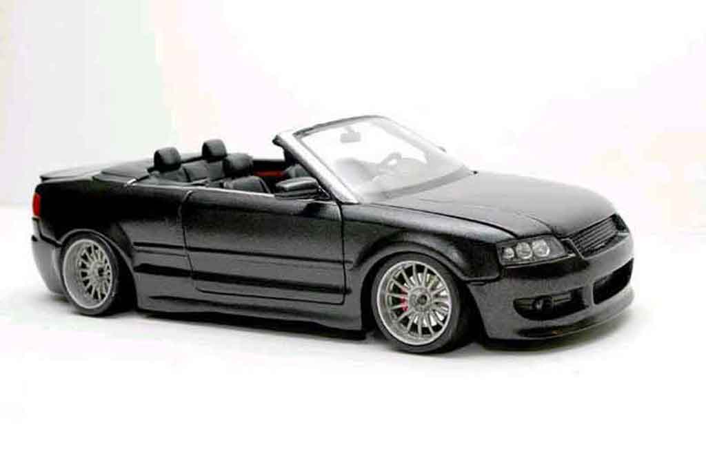 Audi A4 cabriolet 1/18 Welly cabriolet v6 3l german look nero tuning modellino in miniatura