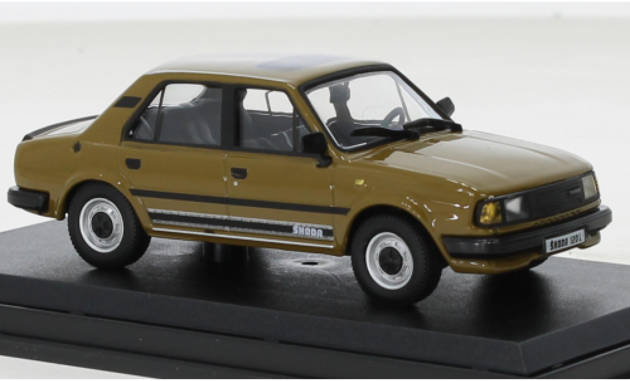 Skoda 120 1/43 Abrex L marroneee 1984 modellino in miniatura