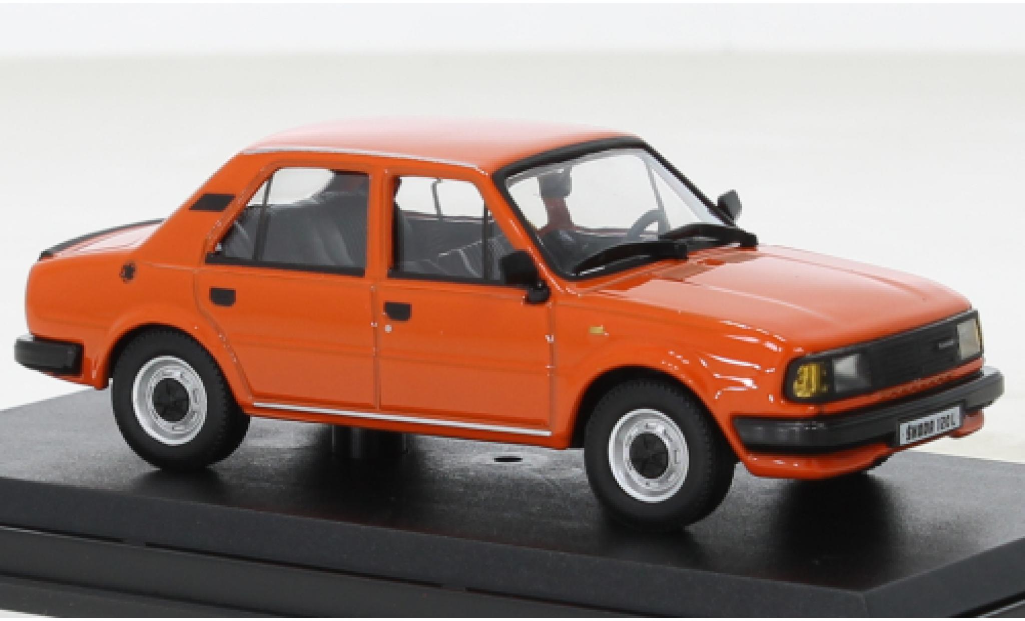 Skoda 120 1/43 Abrex L orange 1984 modellino in miniatura