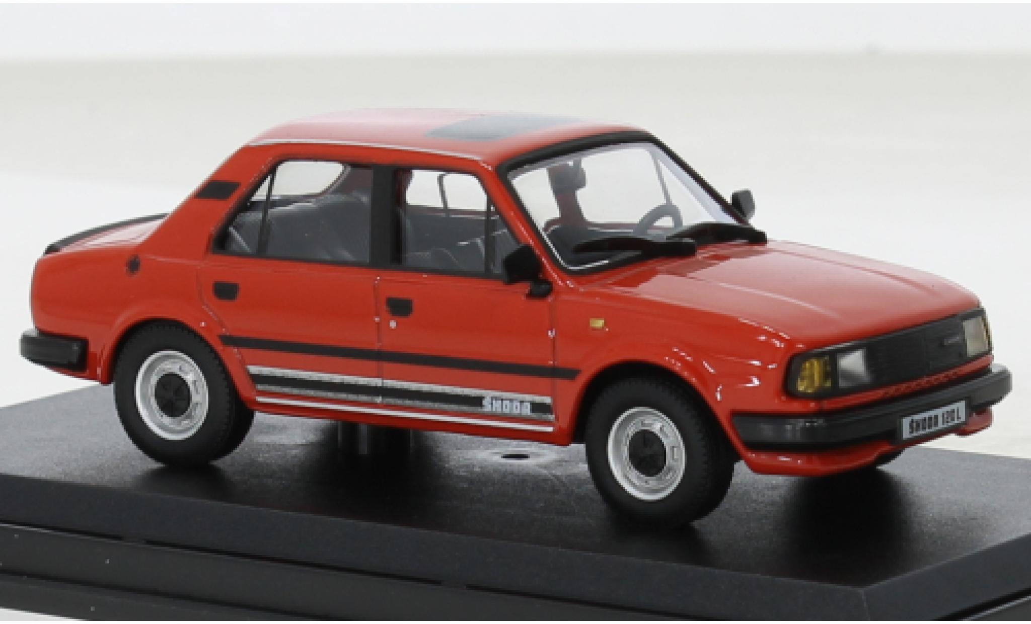 Skoda 120 1/43 Abrex L rosso 1984 modellino in miniatura