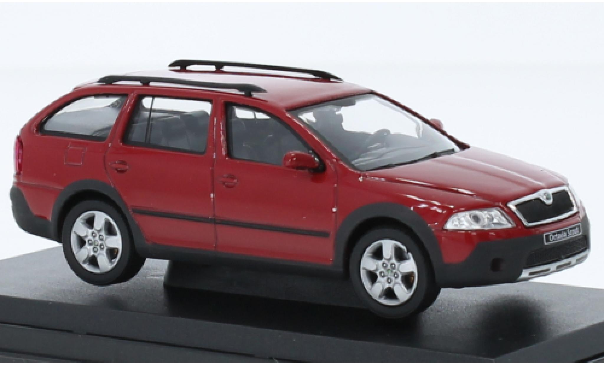 Skoda Octavia 1/43 Abrex combi Scout rosso 2007 modellino in miniatura