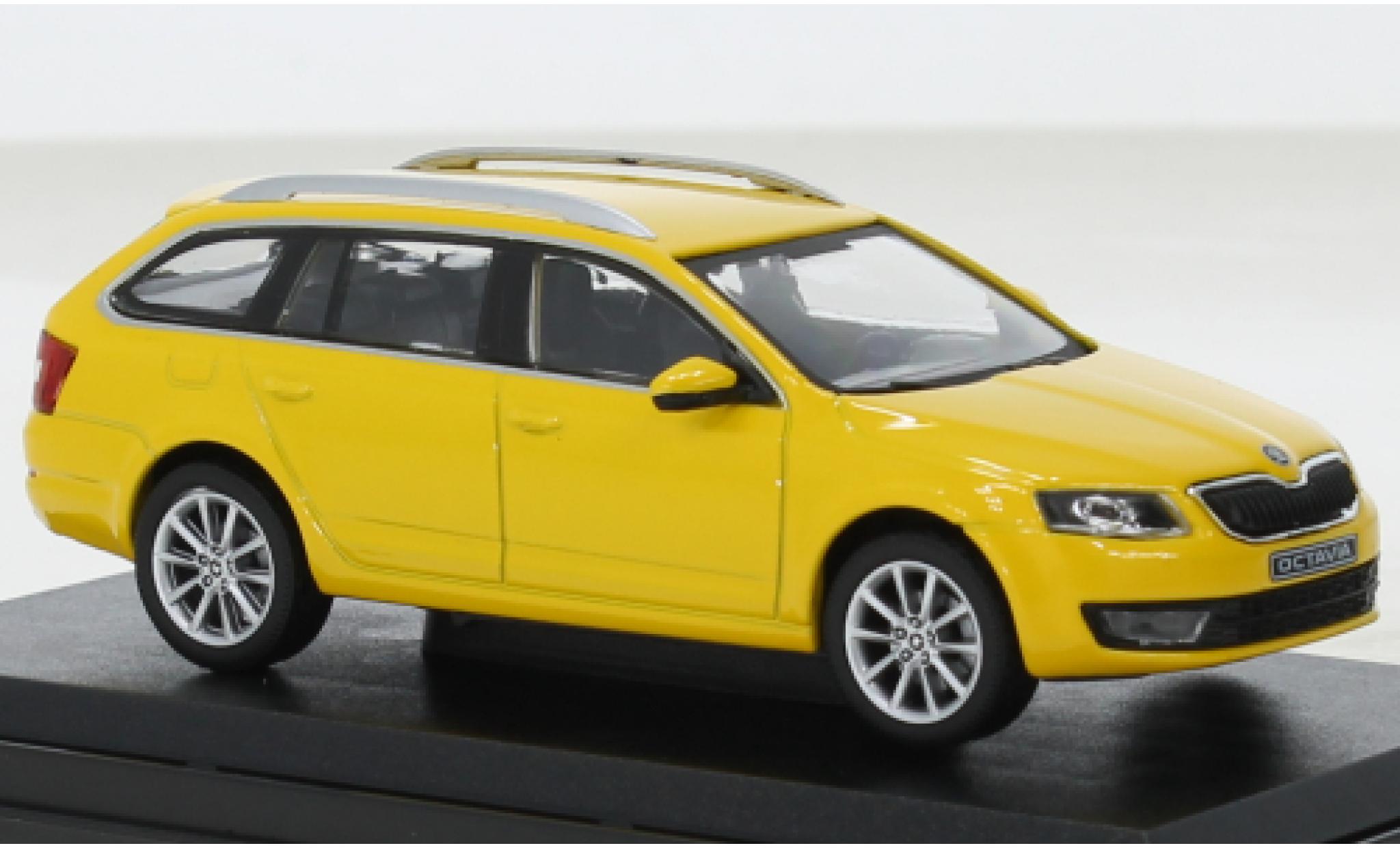 Skoda Octavia 1/43 Abrex III combi giallo 2013 modellino in miniatura
