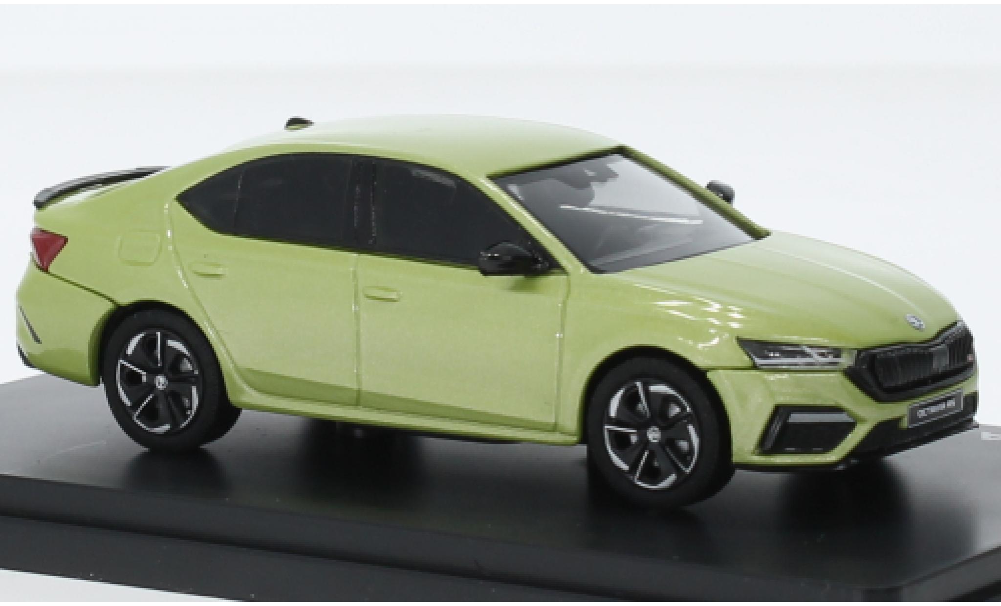 Skoda Octavia 1/43 Abrex IV RS metallise la chaux 2020 modellino in miniatura