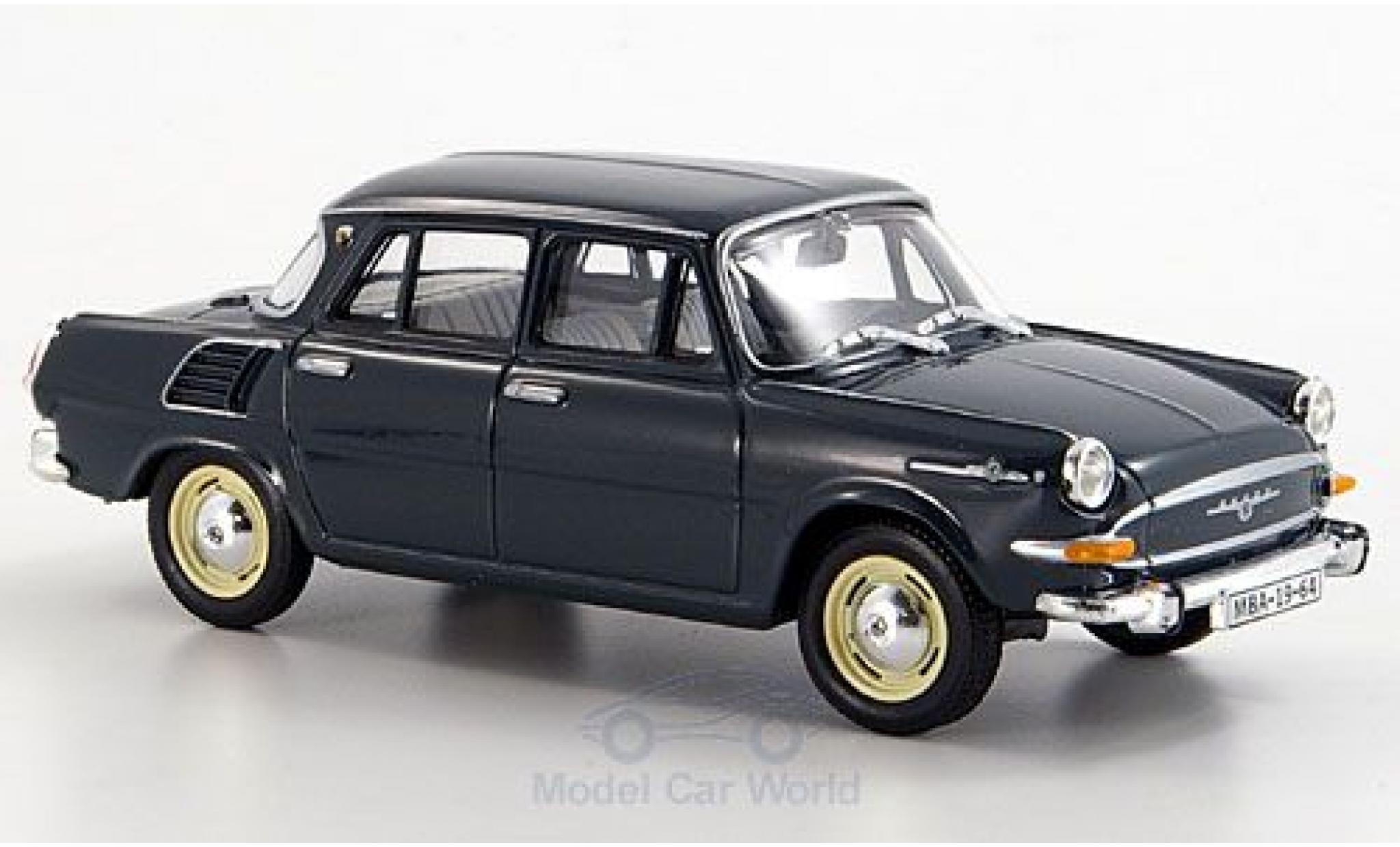 Skoda 1000 1/43 Abrex MB türkis 1964 modellino in miniatura