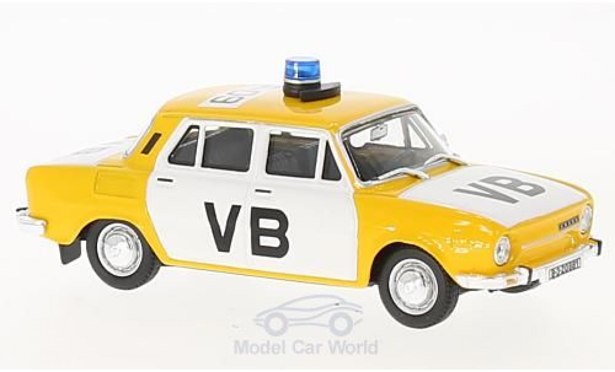Skoda 110 1/43 Abrex L Polizei Tschechien 1973 modellino in miniatura