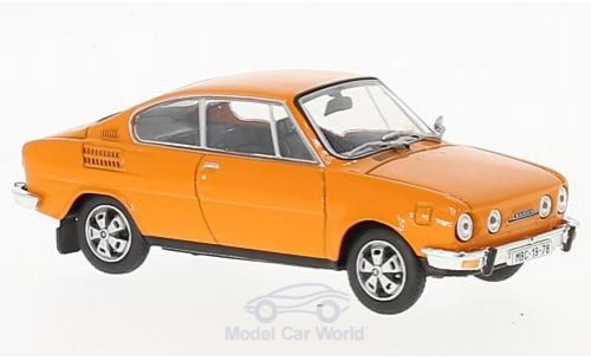 Skoda 110 1/43 Abrex R orange modellino in miniatura