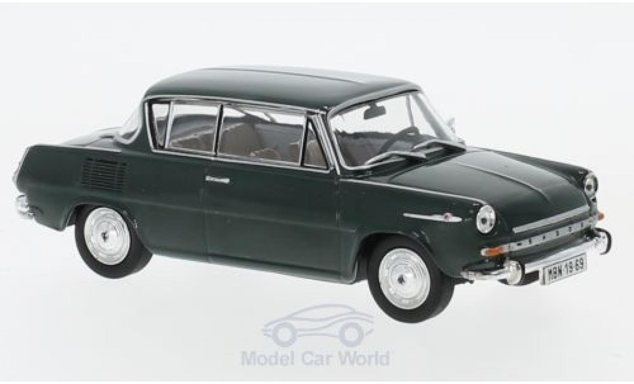 Skoda 110 1/43 Abrex 0MBX verde 1969 modellino in miniatura