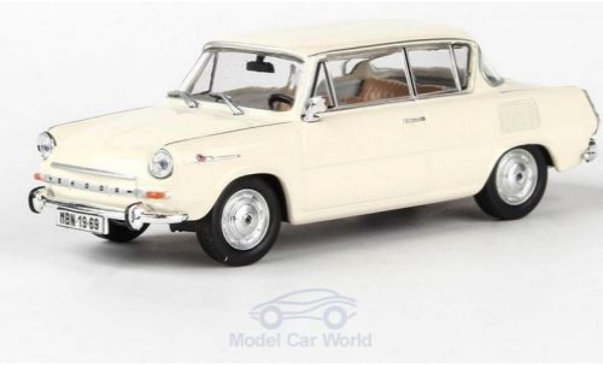 Skoda 110 1/43 Abrex 0MBX beige 1969 modellino in miniatura